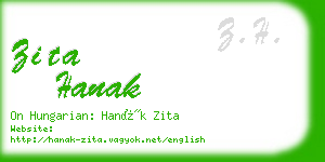 zita hanak business card